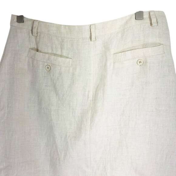 linen fitted skirt beige size medium Comtemporaine - Picture 7 of 9